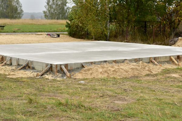 Concrete Base Installation in Sherman