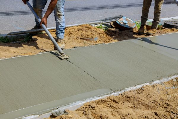Cement Pathway Installation in Sherman