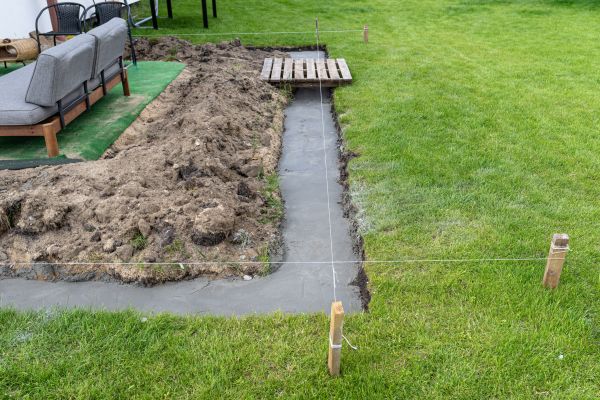 Cement Footer Installation in Sherman