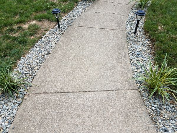 Cement Path Construction in Sherman