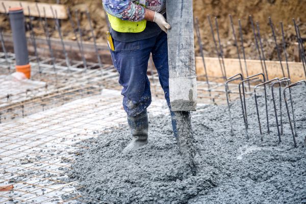 Cabin Foundation Pouring in Sherman